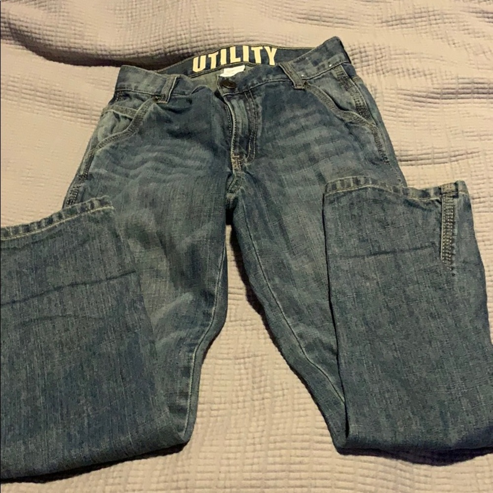 Utility straight legged jeans